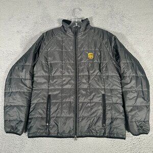 UPS‎ Jacket Womens Large Gray Uniform Employee Full Zip Puffer Winter